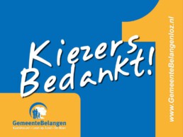 Kiezers bedankt!
