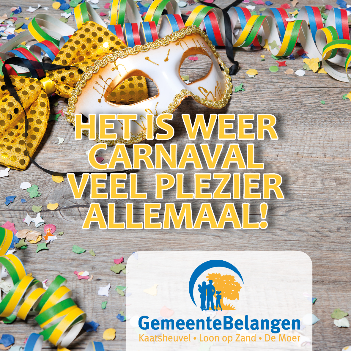 Carnaval in Turfstekerslaand 2023: GemeenteBelangen helpt!