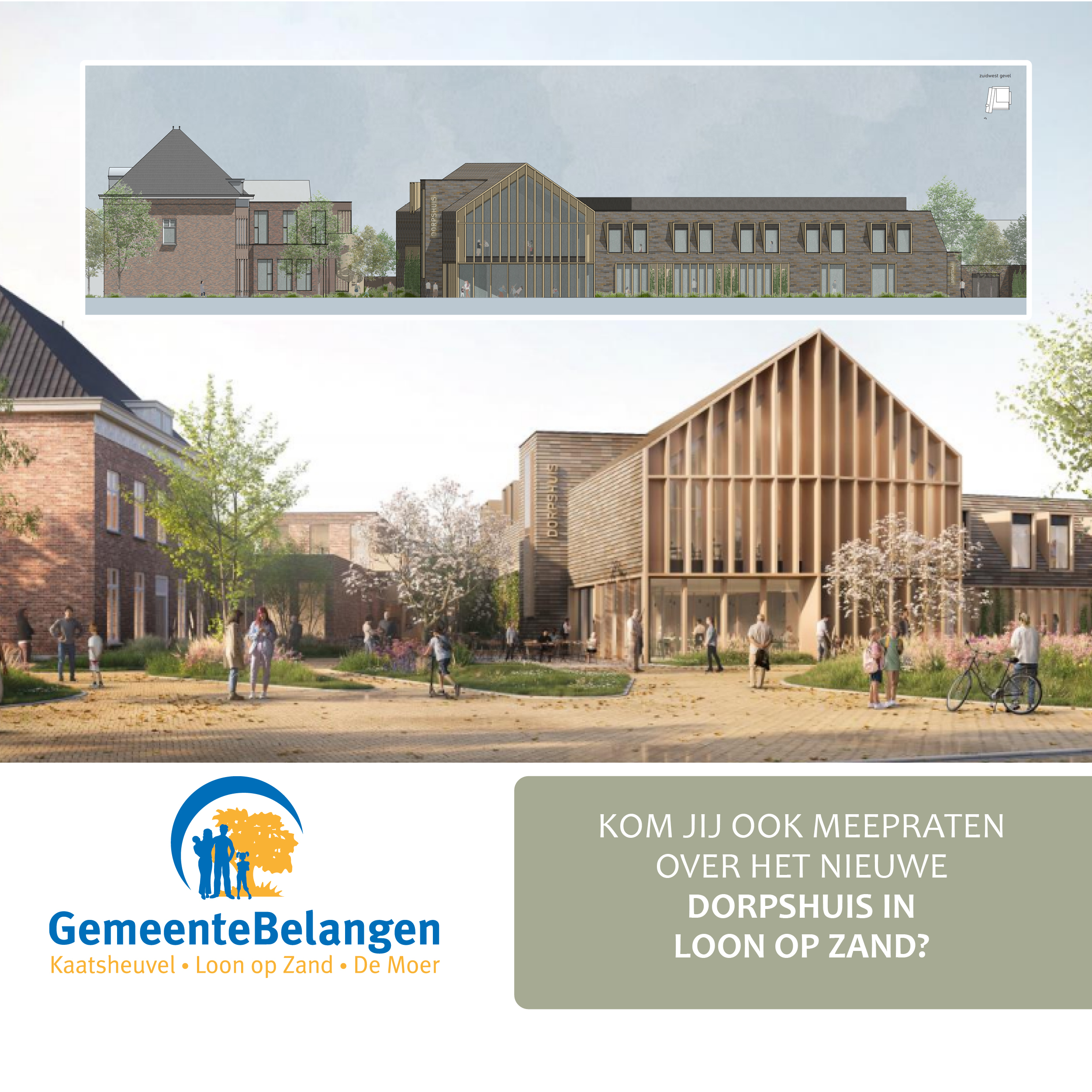 Volgende stap voor nieuwbouw Dorpshuis in Loon op Zand: de opiniërende vergadering op donderdag 25 april