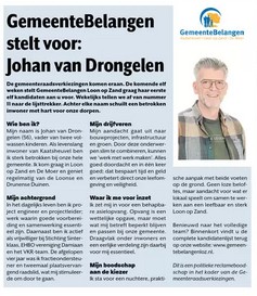GemeenteBelangen stelt voor: Johan van Drongelen