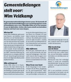 GemeenteBelangen stelt voor: Wim Veldkamp