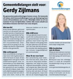 GemeenteBelangen stelt voor: Gerdy Zijlmans